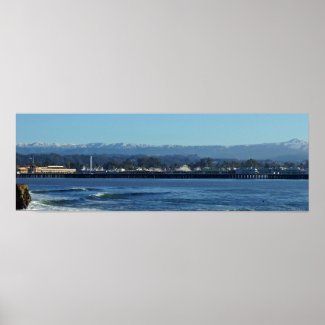 Snow Caps in Santa Cruz Panoramic Print