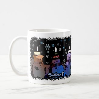 Snow! Cartoon Christmas Mug mug