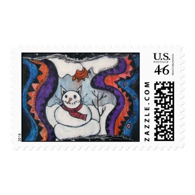 snow cat stamp by diosaperdida