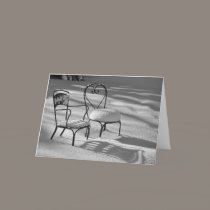 Snow Chairs Black & White cards
