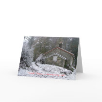 Snow cottage Novy rok Greeting Cards