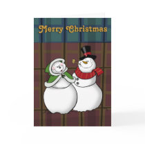 Snow Couple Merry Christmas Card