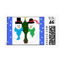 Snow Couple -postage postage by seashell2 Snow Couple -postage postage