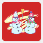Snow couple stickers