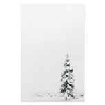 SNOW COVERED CHRISTMAS TREE STATIONERY DESIGN