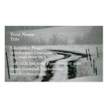 Snow Covered Country Lane Business Card Templates