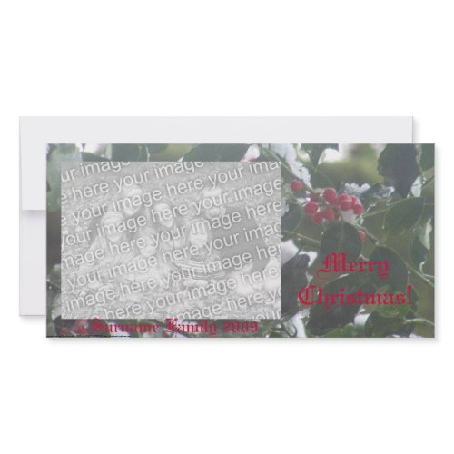 Snow Covered Holly photocard