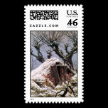 Snow Covered Hut by Friedrich stamps