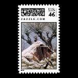 Snow Covered Hut by Friedrich stamps