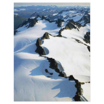 Snow-covered Mountain Peaks - Aerial View Flyer Design