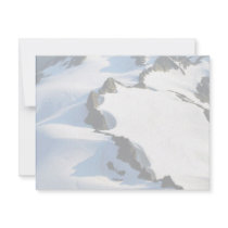 Snow-covered Mountain Peaks - Aerial View Custom Announcements