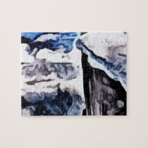 Snow covered mountains painting puzzles