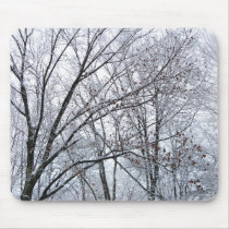 Snow-covered Oak Tree mousepads