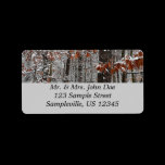 Snow Covered Oak Trees Address Label