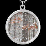 Snow Covered Oak Trees Necklace