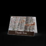 Snow Covered Oak Trees Thank You Card