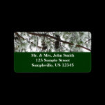 Snow Covered Pine Return Address Label