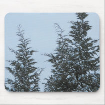 Snow Covered Pine Trees mousepads