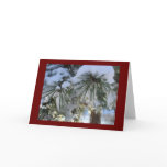 snow covered pines