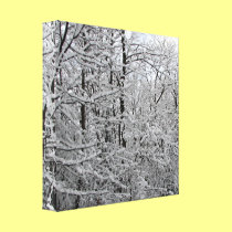 Snow covered trees #1 wrapped canvas canvas prints