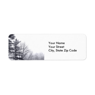 Snow-covered Trees: Horizontal address label