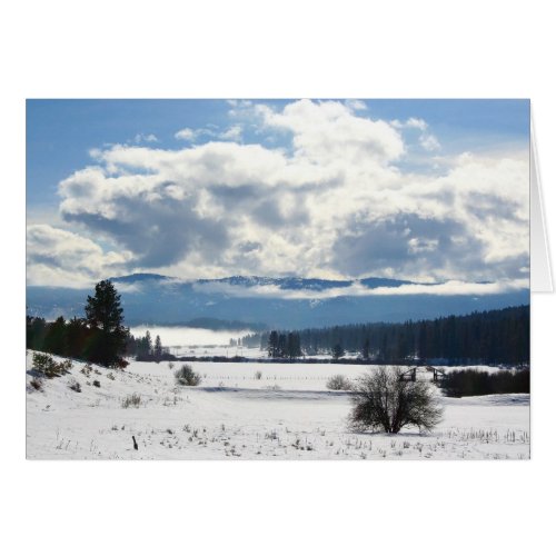 Snow covered Valley near McCall, Idaho card