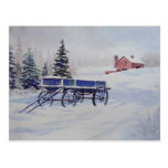 Snow Covered Wagon- postcard