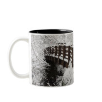 Snow Covered Wooden Bridge Coffee Mugs