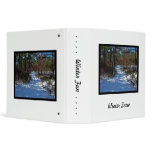 Snow Covered Woodland Path in Winter Vinyl Binder