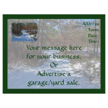 Snow Covered Woodland Path in Winter Full Color Flyer