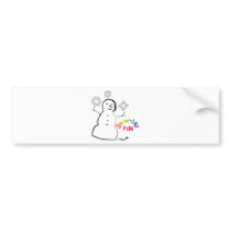 Snow-Day Fun Bumper Sticker