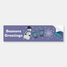 Snow Day Fun Bumper Stickers