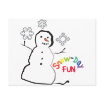 Snow-Day Fun Postcard