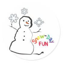 Snow-Day Fun Sticker