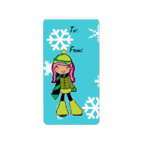 Snow Day Gift label labels
