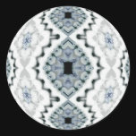 Snow Diamonds Round Stickers