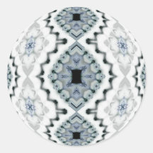 Snow Diamonds Round Stickers