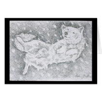 snow dog cards by artbynina snow dog cards