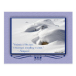 Snow Drifts Over Rocks Post Card