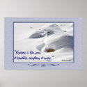 Snow Drifts Over Rocks posters