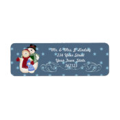 Snow Family Address Label label