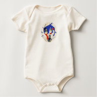 Snow Family and Dog Baby Tee shirt