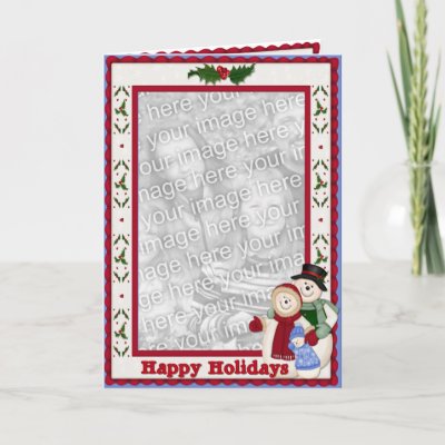 Snow Family Greetings Card