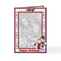 Snow Family Greetings cards