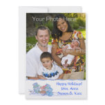 Snow Family Photo Card invitations
