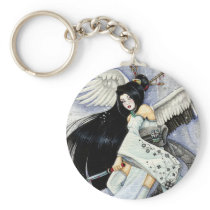 Snow & Feathers Keychain