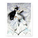 Snow & Feathers Large Geisha Japanese Art Print