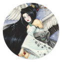 Snow & Feathers Small Sticker by artbyamandarobbins Snow & Feathers Small Sticker