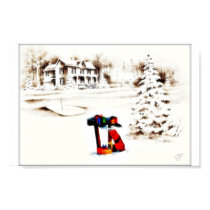 snow fell on house and the christmas tree posters by RememberChristmas snow fell on house and the christmas tree posters