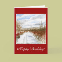 Snow Filled Field winter landscape cards